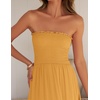 image:imageZESICA Womens 2026 Summer Strapless Boho Beach Vacation Maxi DressesYellow