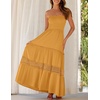 image:imageZESICA Womens 2026 Summer Strapless Boho Beach Vacation Maxi DressesYellow