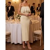image:imageZESICA Womens 2026 Summer Strapless Knitted Bodycon Midi DressApircot