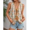 image:imageZESICA Womens 2026 Summer Tie Front Sweater Vest TopApricot