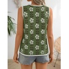 image:imageZESICA Womens 2026 Summer Tie Front Sweater Vest TopGreen