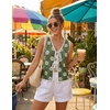 image:imageZESICA Womens 2026 Summer Tie Front Sweater Vest TopGreen