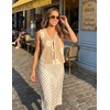 image:imageZESICA Womens 2026 Summer Tie Front Sweater Vest TopKhaki