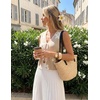 image:imageZESICA Womens 2026 Summer Tie Front Sweater Vest TopKhaki