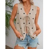 image:imageZESICA Womens 2026 Summer Tie Front Sweater Vest TopOats