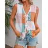 image:imageZESICA Womens 2026 Summer Tie Front Sweater Vest TopWhite Pink