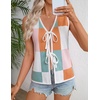 image:imageZESICA Womens 2026 Summer Tie Front Sweater Vest TopWhite Pink