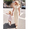 image:imageZESICA Womens Bodycon Knit Short Sleeve Sweater Maxi DressApricot