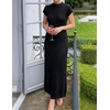 image:imageZESICA Womens Bodycon Knit Short Sleeve Sweater Maxi DressBlack