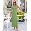 image:imageZESICA Womens Bodycon Knit Short Sleeve Sweater Maxi DressGreen