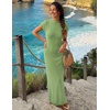 image:imageZESICA Womens Bodycon Knit Short Sleeve Sweater Maxi DressGreen