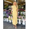 image:imageZESICA Womens Bodycon Knit Short Sleeve Sweater Maxi DressLight Yellow