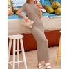 image:imageZESICA Womens Bodycon Knit Short Sleeve Sweater Maxi DressMocha