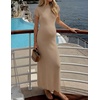 image:imageZESICA Womens Bodycon Knit Short Sleeve Sweater Maxi DressMocha