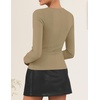 image:imageZESICA Womens Business Casual Fitted Blazers Office OutfitsKhaki