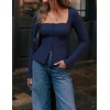 image:imageZESICA Womens Business Casual Fitted Blazers Office OutfitsNavy