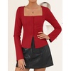image:imageZESICA Womens Business Casual Fitted Blazers Office OutfitsRed