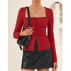 image:imageZESICA Womens Business Casual Fitted Blazers Office OutfitsRed