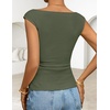 image:imageZESICA Womens Cute Summer Tops 2026 Going Out Tank TopArmygreen