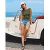 image:imageZESICA Womens Cute Summer Tops 2026 Going Out Tank TopArmygreen