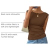 image:imageZESICA Womens Cute Summer Tops 2026 Going Out Tank TopCoffee