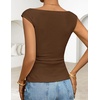 image:imageZESICA Womens Cute Summer Tops 2026 Going Out Tank TopCoffee