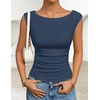 image:imageZESICA Womens Cute Summer Tops 2026 Going Out Tank TopDustyblue