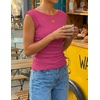 image:imageZESICA Womens Cute Summer Tops 2026 Going Out Tank TopRose