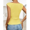 image:imageZESICA Womens Cute Summer Tops 2026 Going Out Tank TopYellow