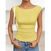 image:imageZESICA Womens Cute Summer Tops 2026 Going Out Tank TopYellow