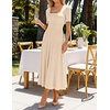 image:imageZESICA Womens Elegant Pleated Wedding Guest Midi Sweater DressApricot