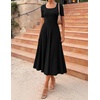 image:imageZESICA Womens Elegant Pleated Wedding Guest Midi Sweater DressBlack