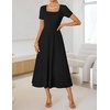 image:imageZESICA Womens Elegant Pleated Wedding Guest Midi Sweater DressBlack