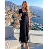 image:imageZESICA Womens Elegant Pleated Wedding Guest Midi Sweater DressBlack