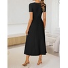 image:imageZESICA Womens Elegant Pleated Wedding Guest Midi Sweater DressBlack
