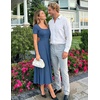 image:imageZESICA Womens Elegant Pleated Wedding Guest Midi Sweater DressDusty Blue