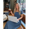 image:imageZESICA Womens Elegant Pleated Wedding Guest Midi Sweater DressDusty Blue
