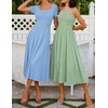 image:imageZESICA Womens Elegant Pleated Wedding Guest Midi Sweater DressLight Blue