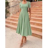 image:imageZESICA Womens Elegant Pleated Wedding Guest Midi Sweater DressLight Green