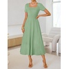 image:imageZESICA Womens Elegant Pleated Wedding Guest Midi Sweater DressLight Green