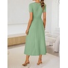 image:imageZESICA Womens Elegant Pleated Wedding Guest Midi Sweater DressLight Green