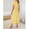 image:imageZESICA Womens Elegant Pleated Wedding Guest Midi Sweater DressLight Yellow