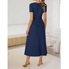 image:imageZESICA Womens Elegant Pleated Wedding Guest Midi Sweater DressNavy
