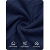 image:imageZESICA Womens Elegant Pleated Wedding Guest Midi Sweater DressNavy