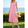image:imageZESICA Womens Elegant Pleated Wedding Guest Midi Sweater DressPink