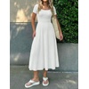 image:imageZESICA Womens Elegant Pleated Wedding Guest Midi Sweater DressWhite