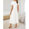 image:imageZESICA Womens Elegant Pleated Wedding Guest Midi Sweater DressWhite