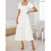image:imageZESICA Womens Elegant Pleated Wedding Guest Midi Sweater DressWhite
