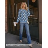 image:imageZESICA Womens Long Sleeve Crewneck Printed Knitted SweatersDusty Blue