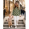 image:imageZESICA Womens Long Sleeve Crewneck Printed Knitted SweatersDusty Green